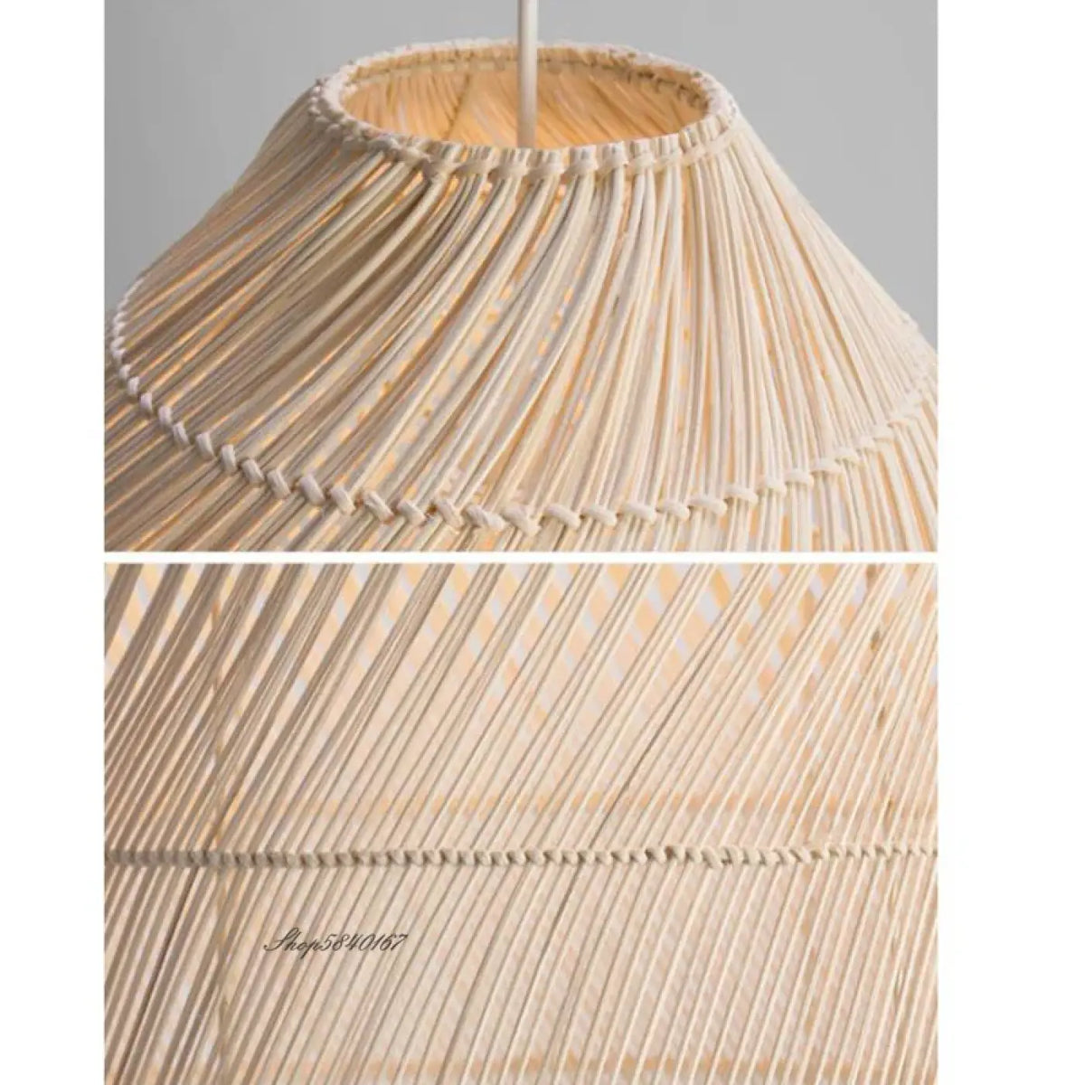 Suspension lanterne en osier tressé, beige ou noire