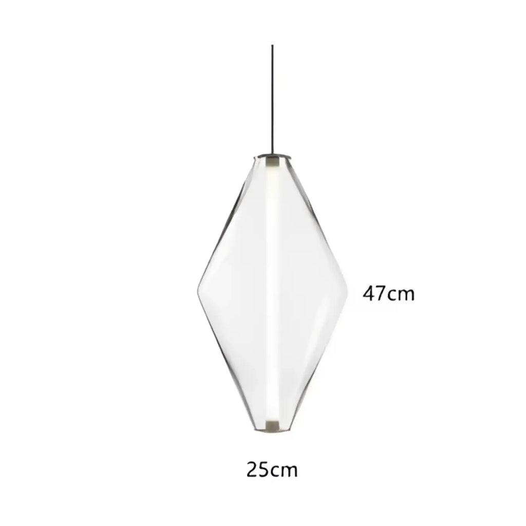 Suspension en verre, dégradé de suie, transparente ou blanche