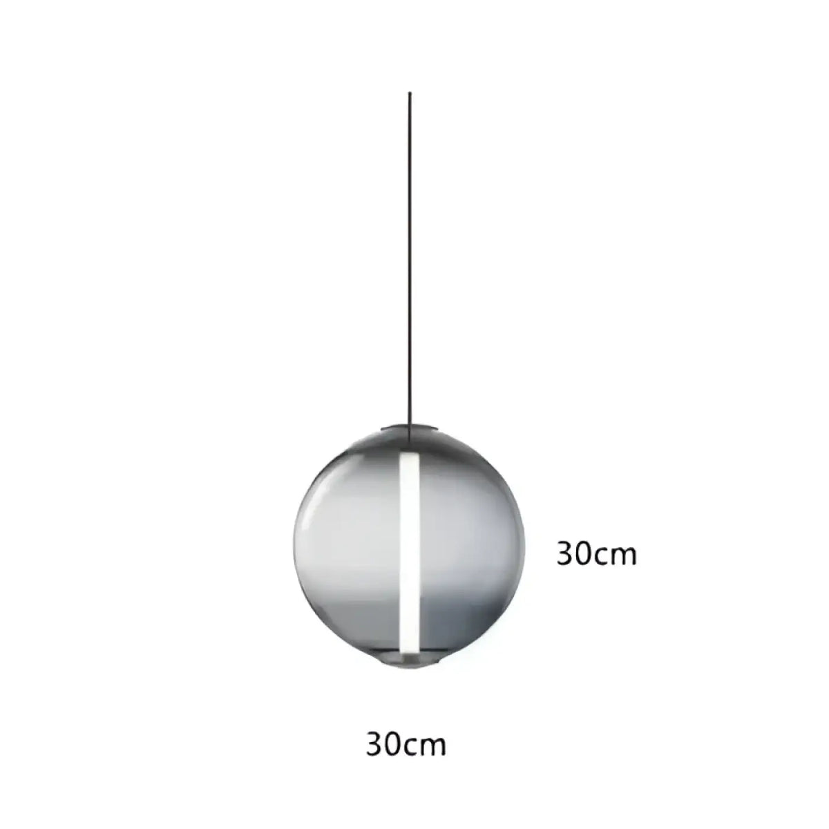 Suspension en verre, dégradé de suie, transparente ou blanche