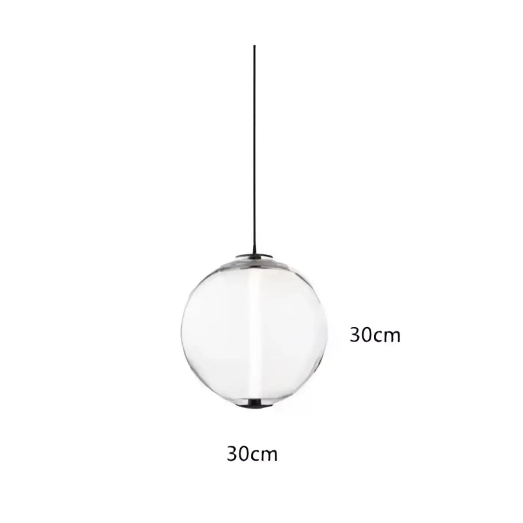 Suspension en verre, dégradé de suie, transparente ou blanche