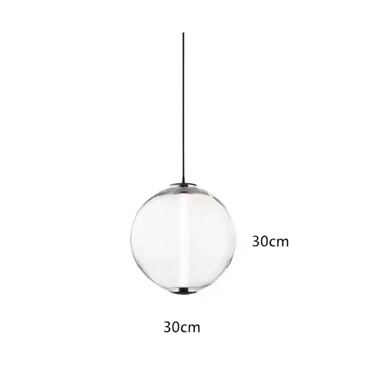 Suspension en verre, dégradé de suie, transparente ou blanche