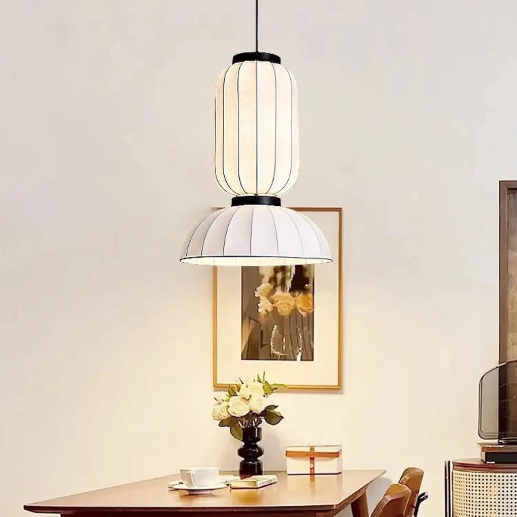 Suspension en tissu à formes superposées, trois modèles