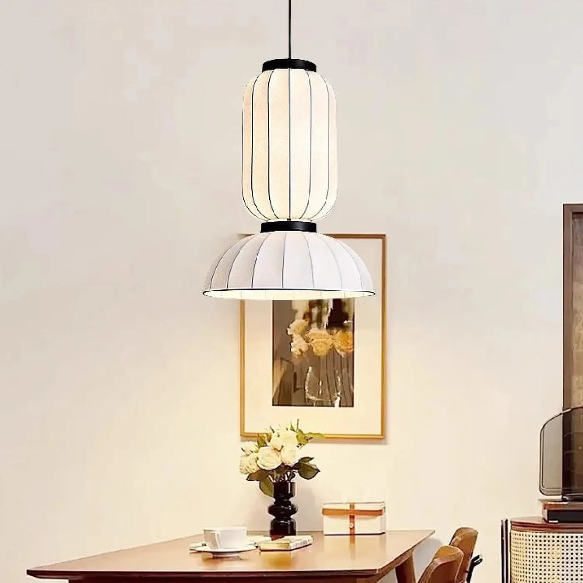 Suspension en tissu à formes superposées, trois modèles