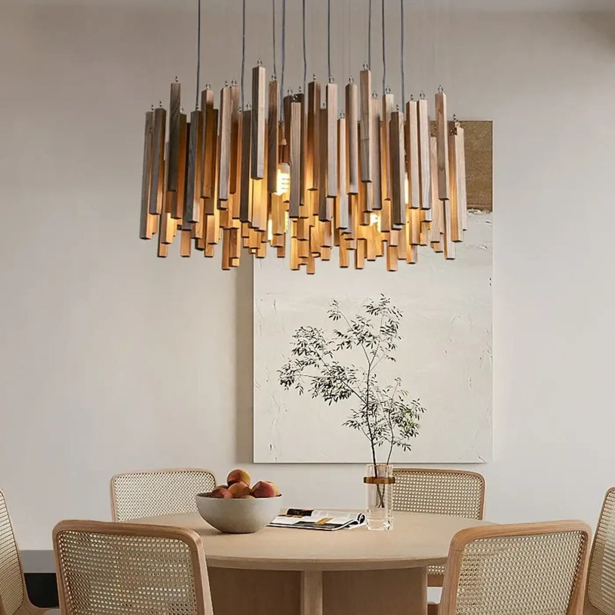 Suspension en bois contemporaine, marron ou beige, du S au XL