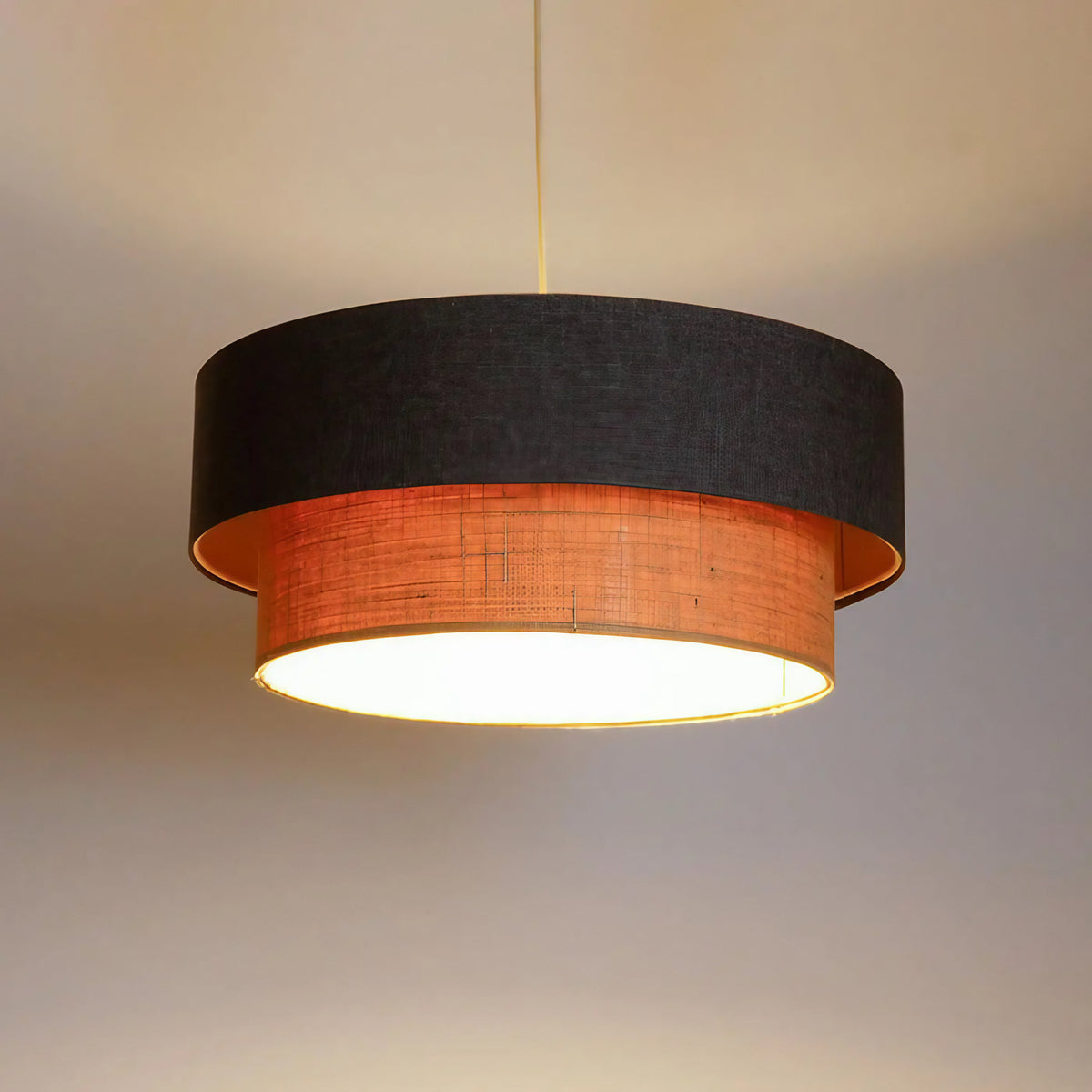 Suspension marron gris, beige et écru, tailles S, M ou L