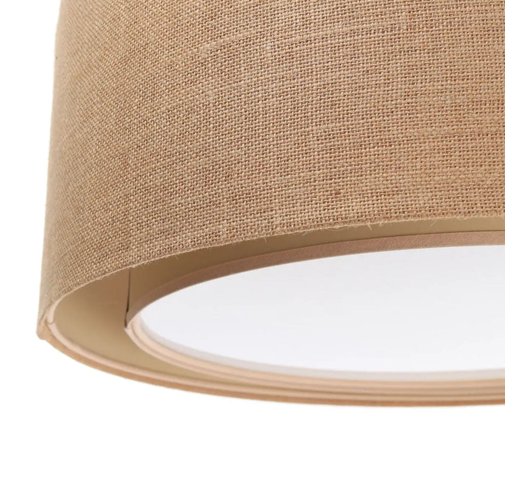 Suspension ronde en tissu beige, tailles S et M