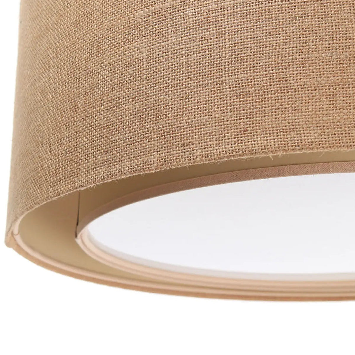 Suspension ronde en tissu beige, tailles S et M
