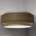 Suspension en tissu blanc, beige et écru, tons naturels
