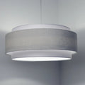 Suspension en tissu blanc et crème, style sobre