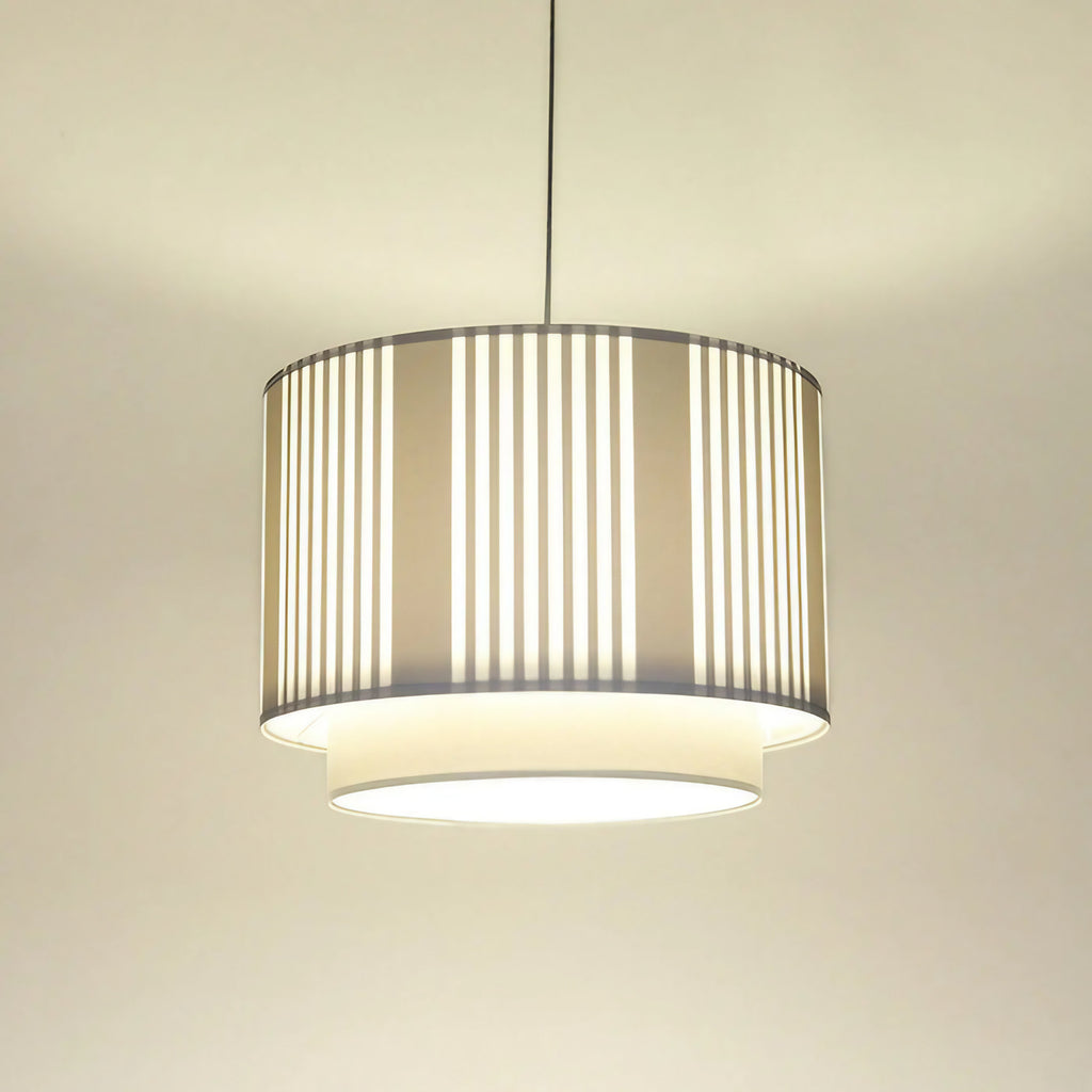 Suspension en tissu blanc et gris, tailles S, M et L