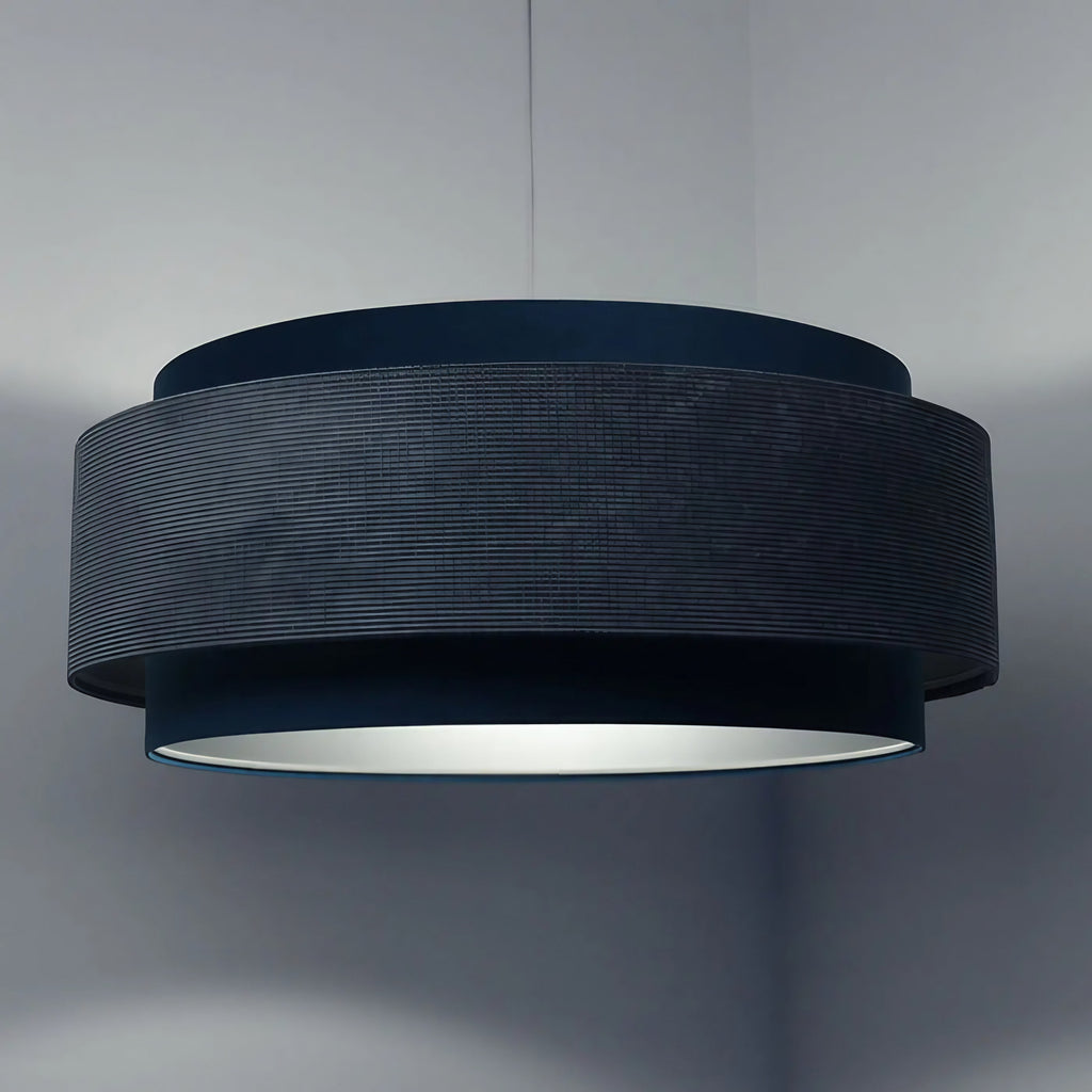 Suspension en tissu bleu clair à intérieur argenté