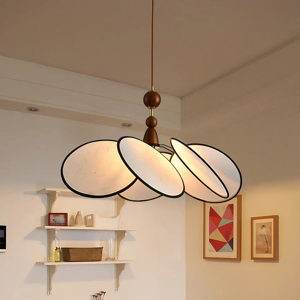 Suspension en tissu style scandinave, trois teintes de lumière