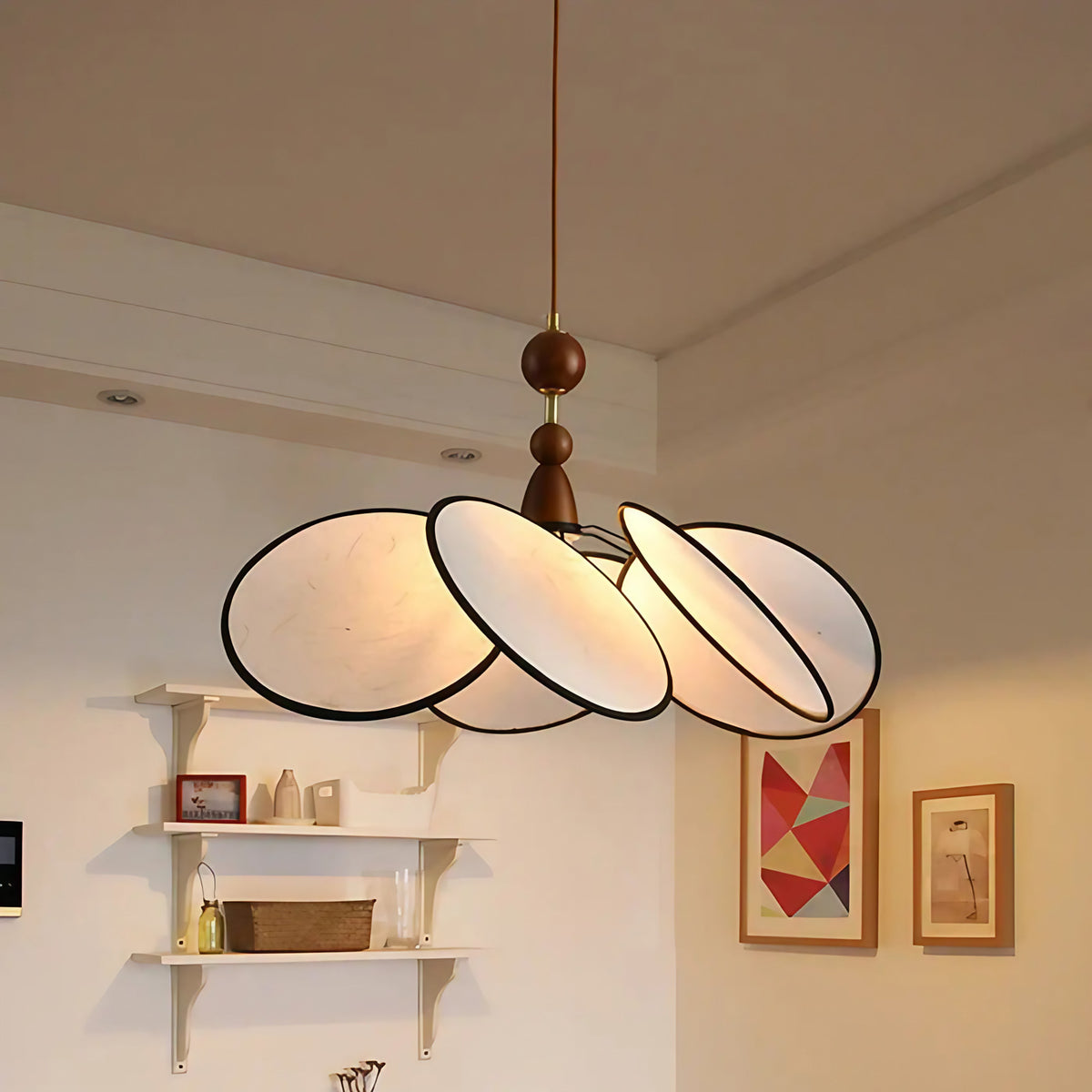 Suspension en tissu style scandinave, trois teintes de lumière