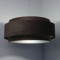 Suspension en tissu marron café et argent pour salle à manger