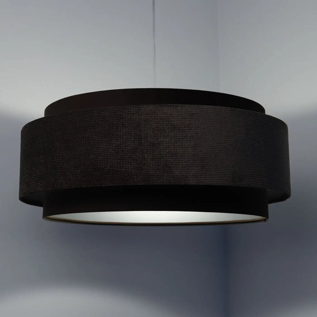 Suspension en tissu marron et argent, chaude et moderne