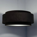 Suspension en tissu marron et argent, chaude et moderne