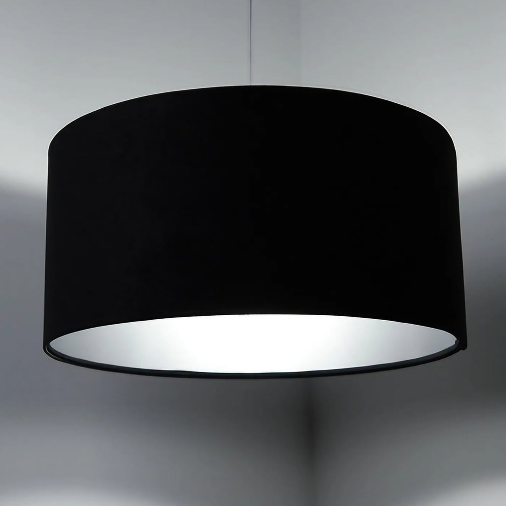 Suspension en tissu noir et argent, moderne, tailles S, M et L