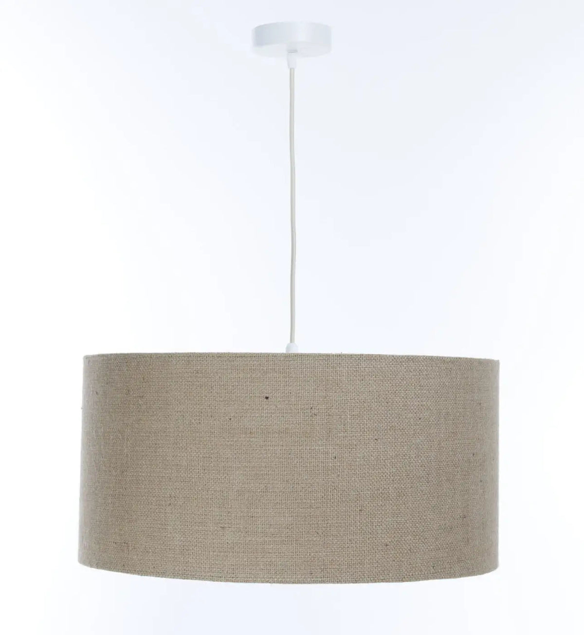 Suspension en tissu taupe et écru, quatre tailles S à XL