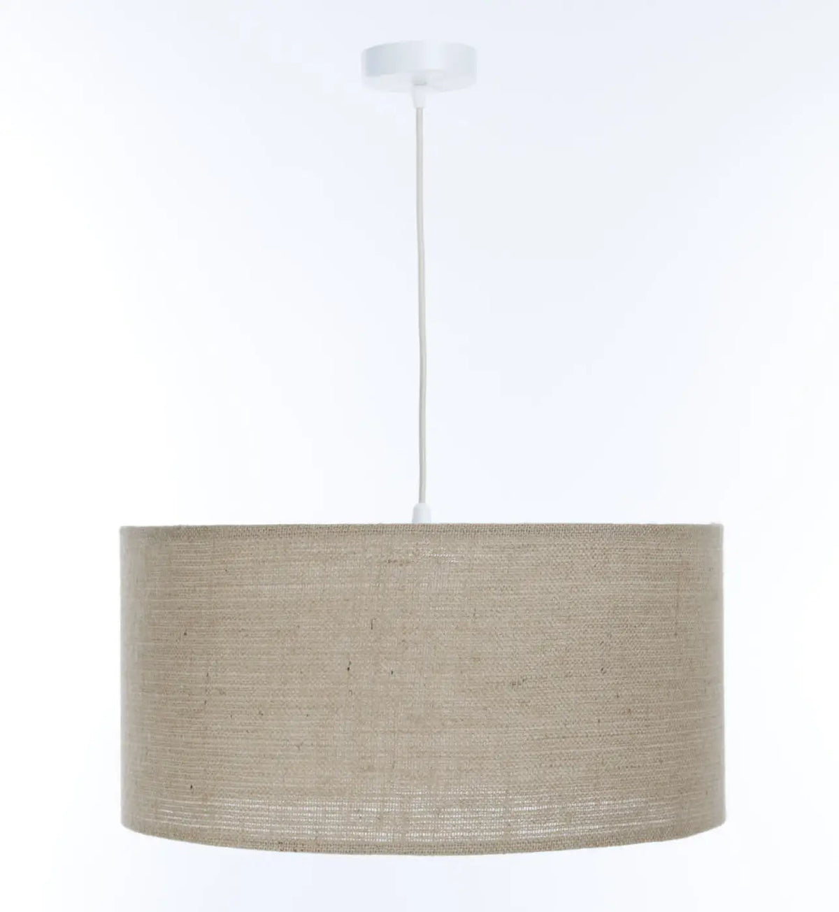 Suspension abat-jour en tissu taupe, tailles S, M, L ou XL