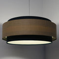 Suspension en tissu vert, beige et écru, esprit nature