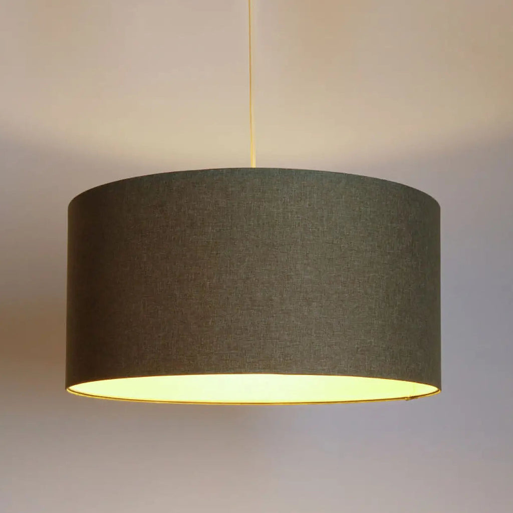 Suspension en tissu vert gris et écru, tailles S à XL