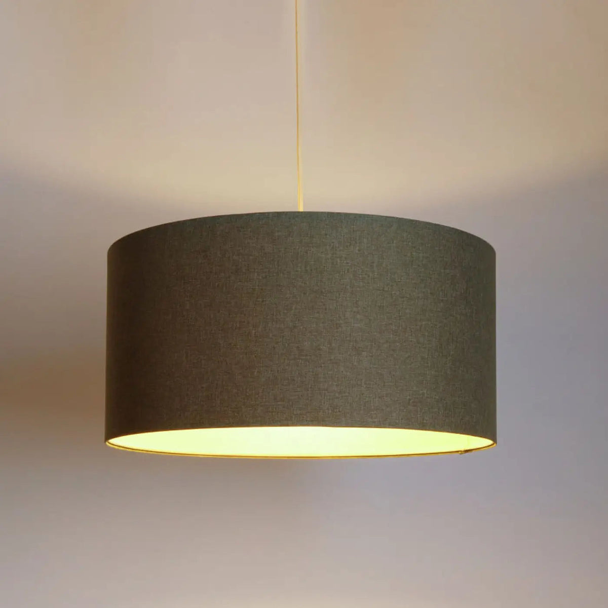 Suspension en tissu vert gris et écru, tailles S à XL