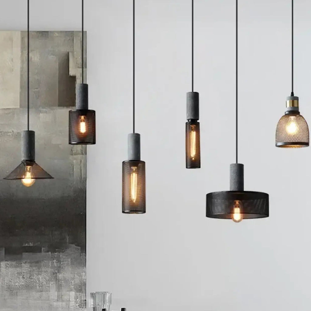Suspension en verre esprit loft, huit modèles au choix