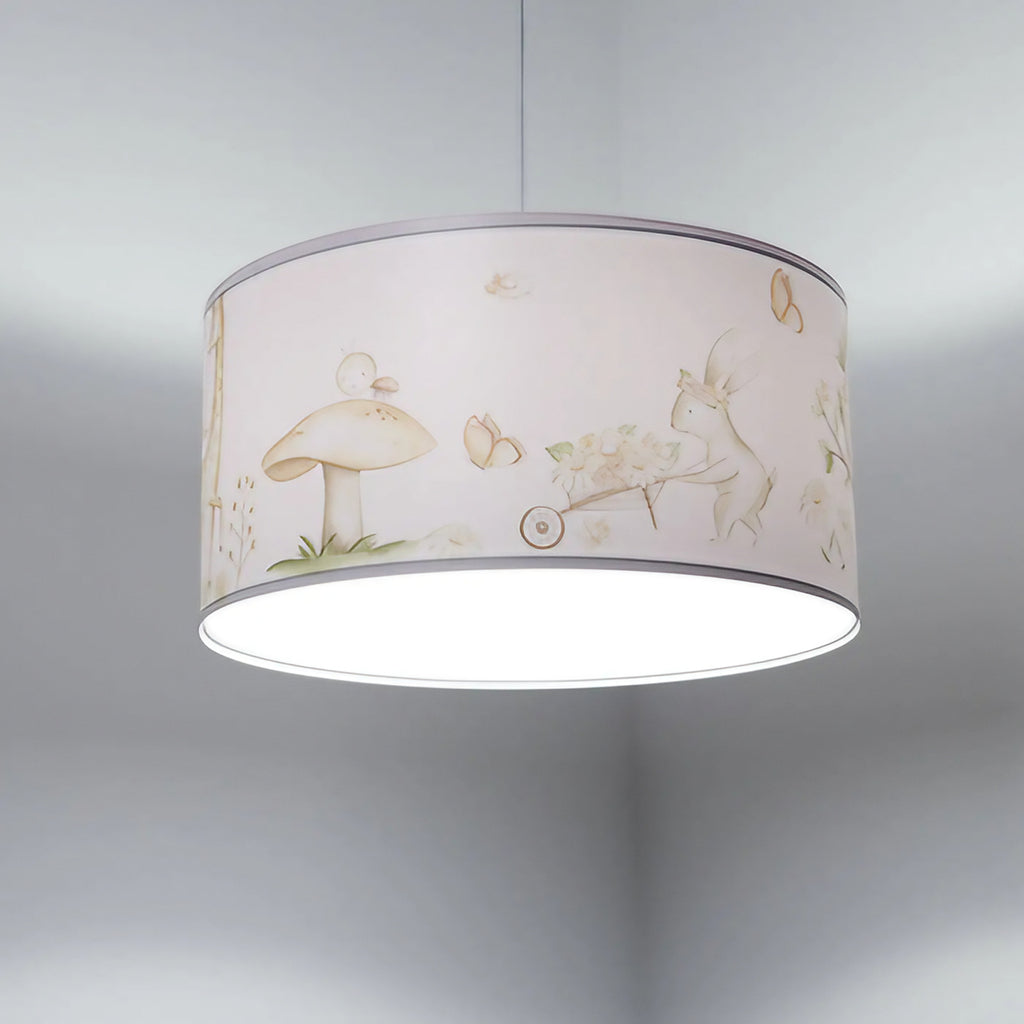 Suspension enfant blanche au petit ours, cylindre, trois tailles