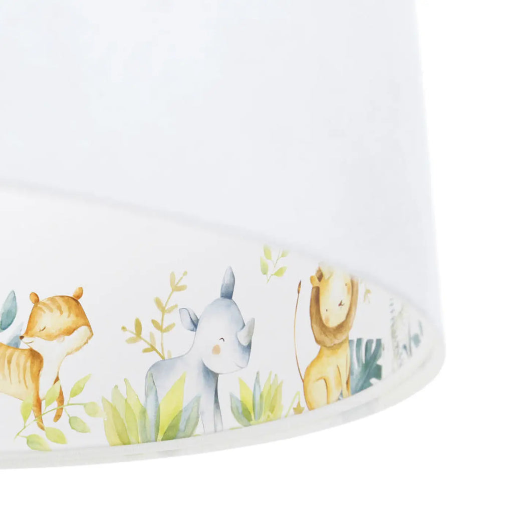 Suspension enfant blanche aux petits animaux, tailles S à XL