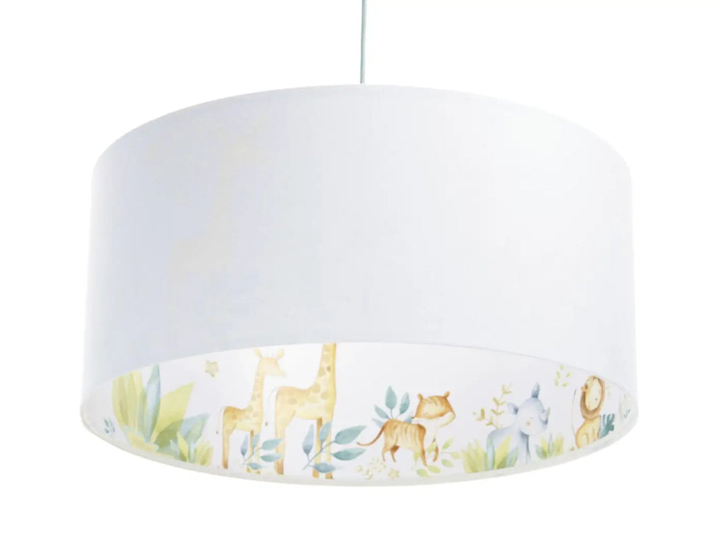 Suspension enfant blanche aux petits animaux, tailles S à XL