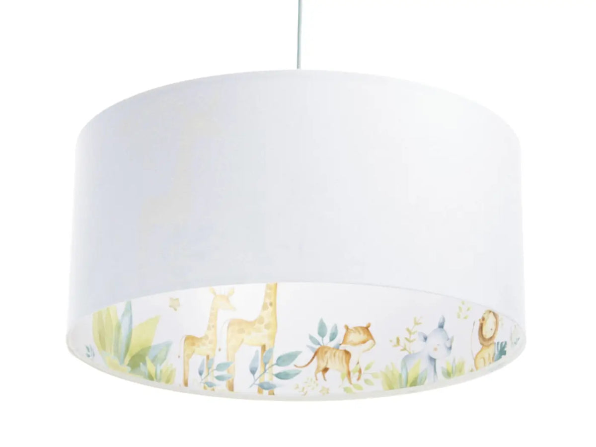 Suspension enfant blanche aux petits animaux, tailles S à XL