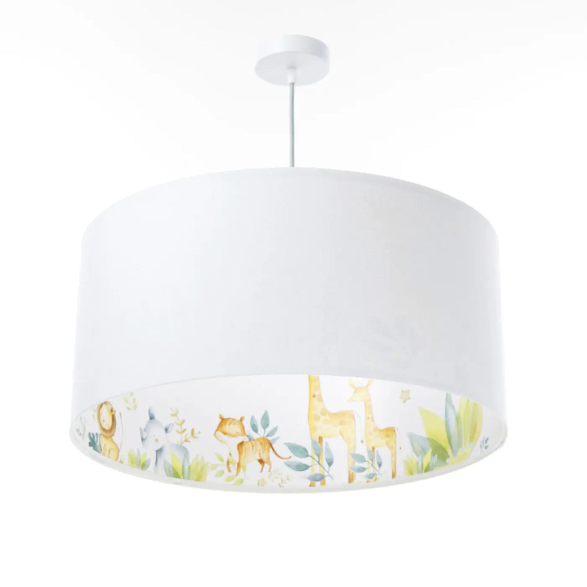 Suspension enfant blanche aux petits animaux, tailles S à XL