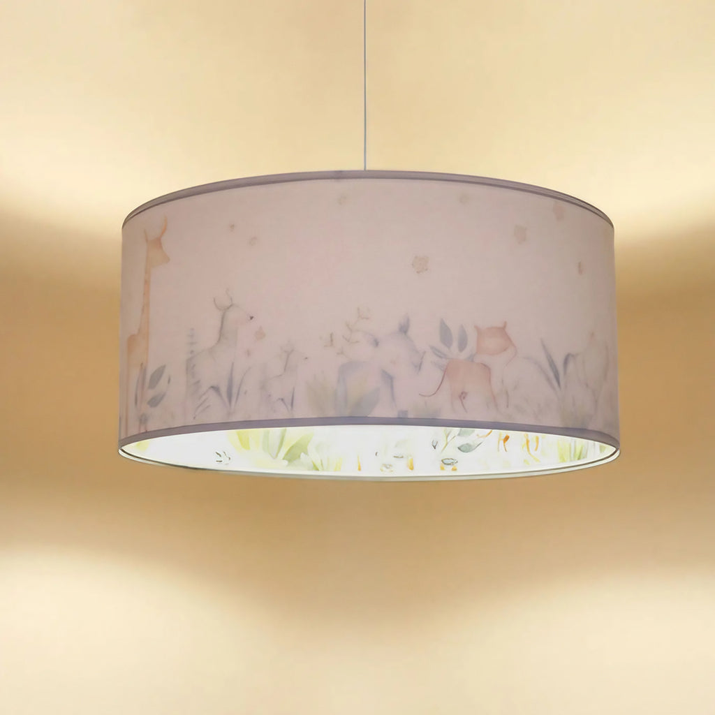 Suspension enfant blanche aux petits animaux, tailles S à XL