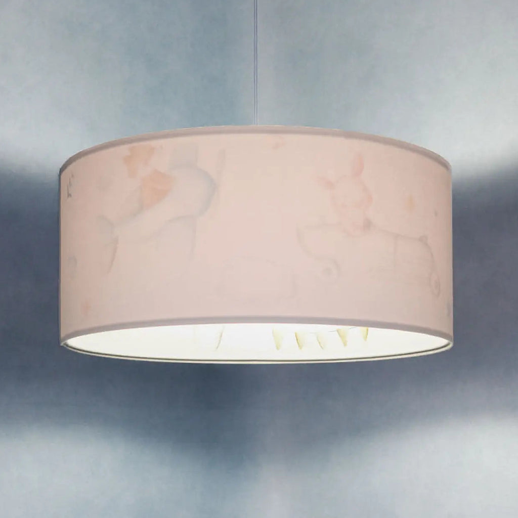 Suspension enfant à l'avion, tissu blanc et bleu pastel