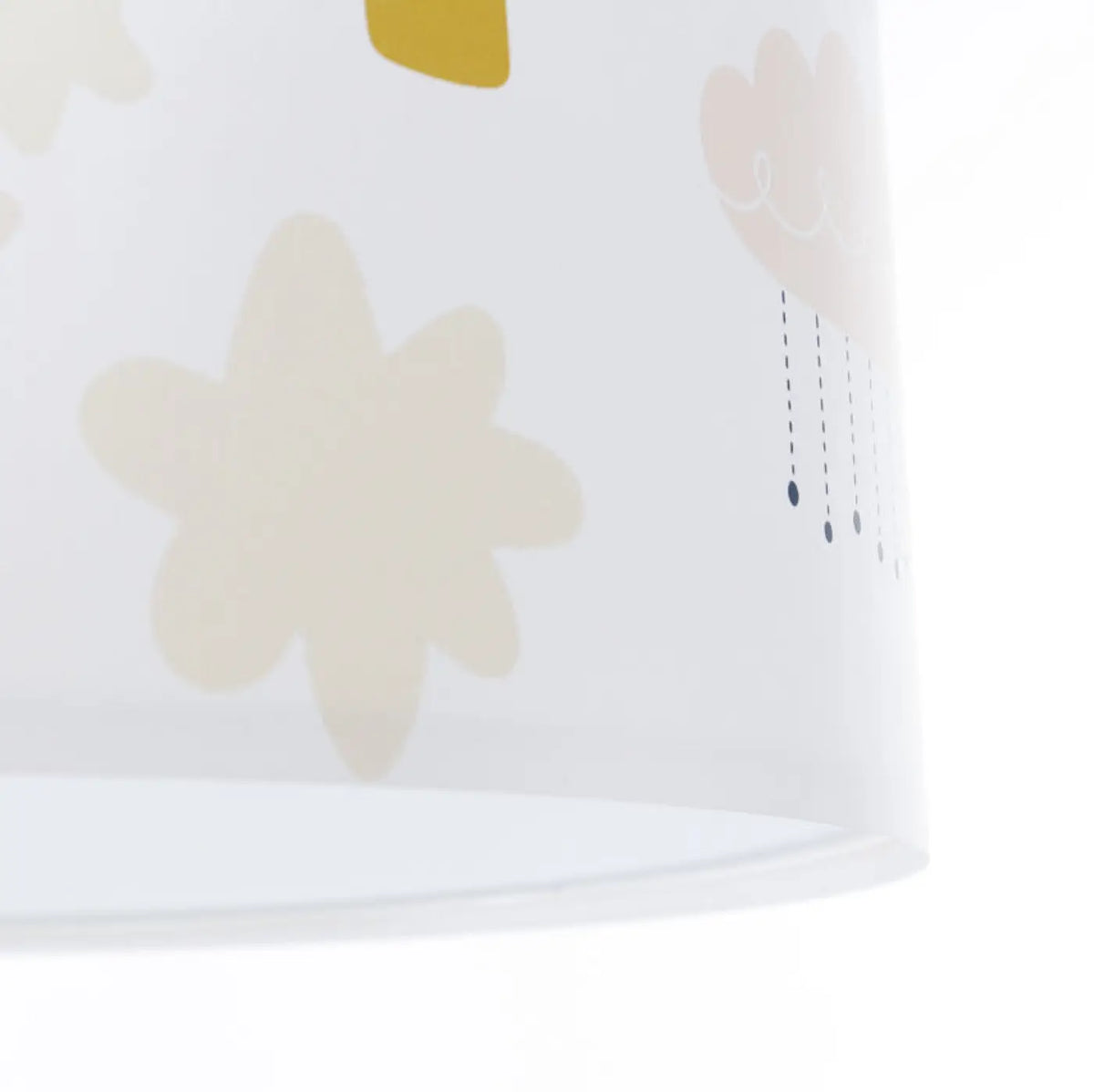 Suspension enfant au lapin et aux montgolfières, blanc et orange
