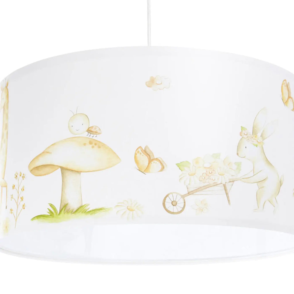 Suspension enfant blanche au petit ours, cylindre, trois tailles