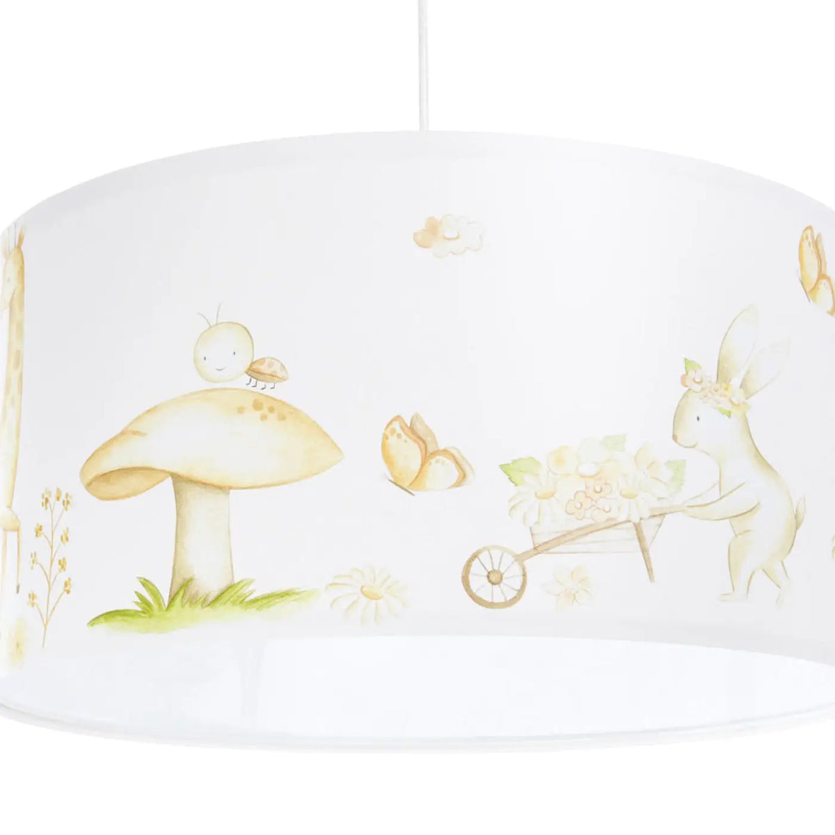 Suspension enfant blanche au petit ours, cylindre, trois tailles