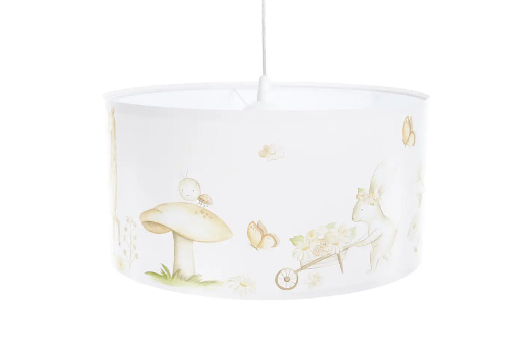 Suspension enfant blanche au petit ours, cylindre, trois tailles