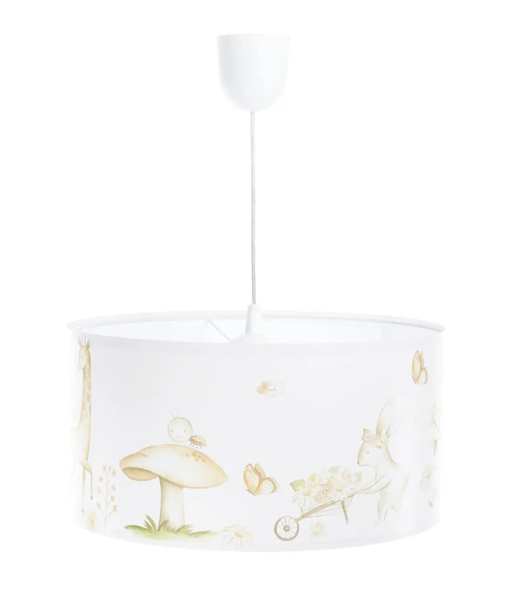 Suspension enfant blanche au petit ours, cylindre, trois tailles