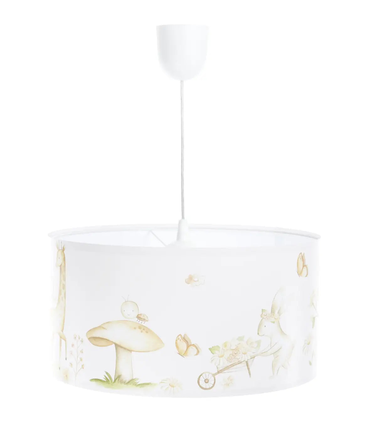 Suspension enfant blanche au petit ours, cylindre, trois tailles