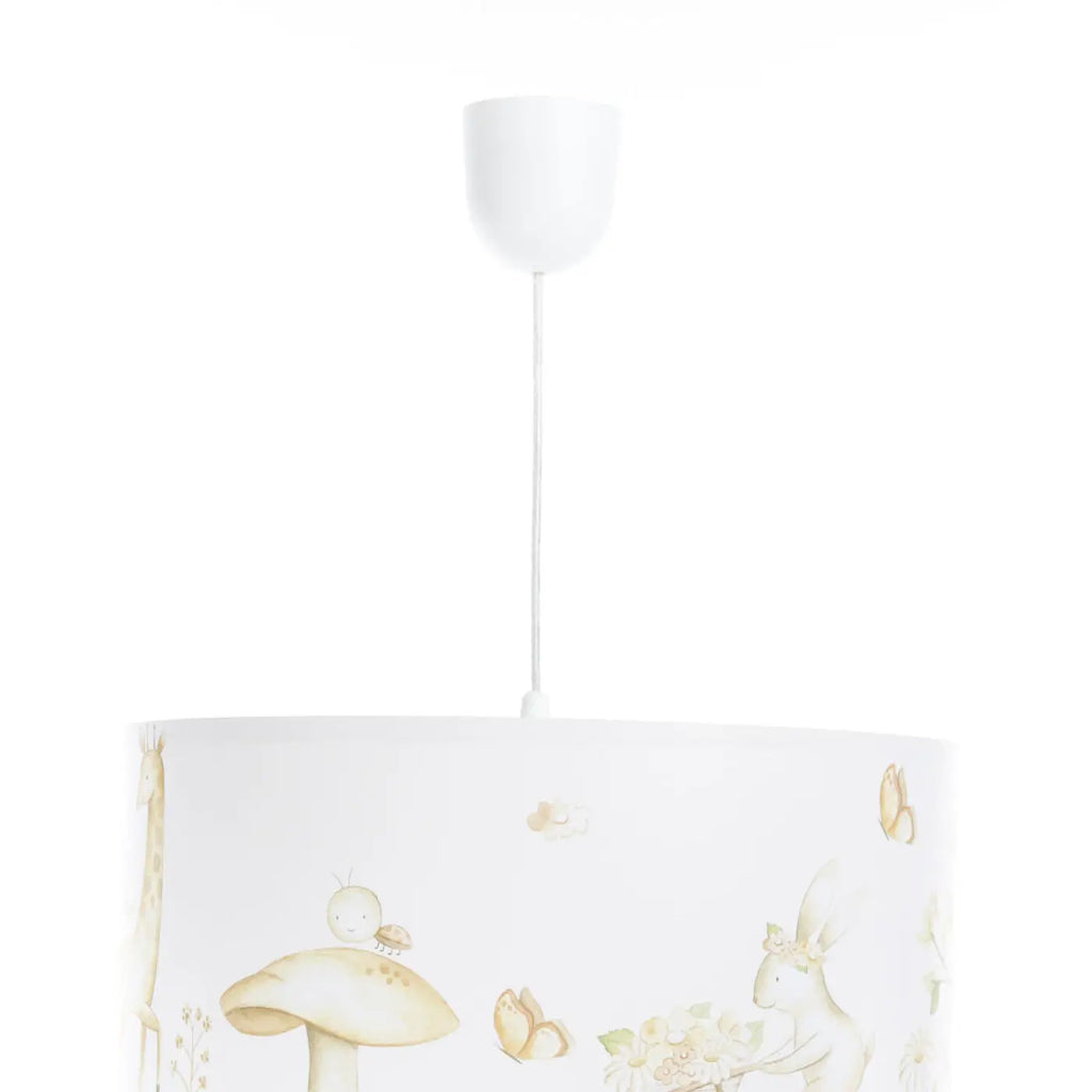 Suspension enfant blanche au petit ours, cylindre, trois tailles