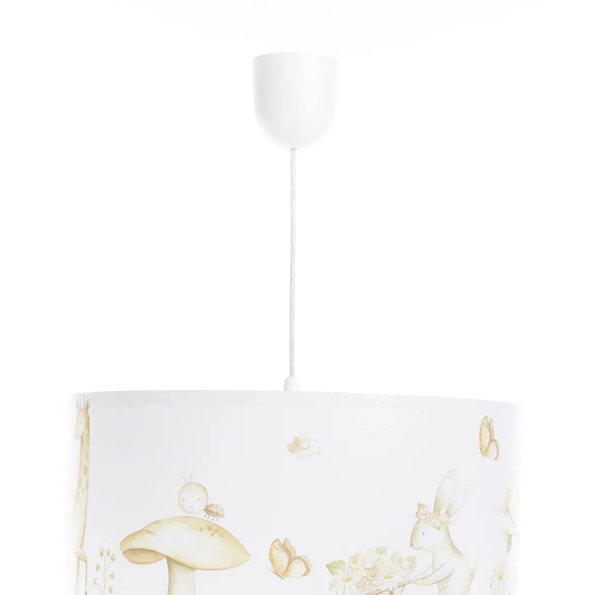 Suspension enfant blanche au petit ours, cylindre, trois tailles