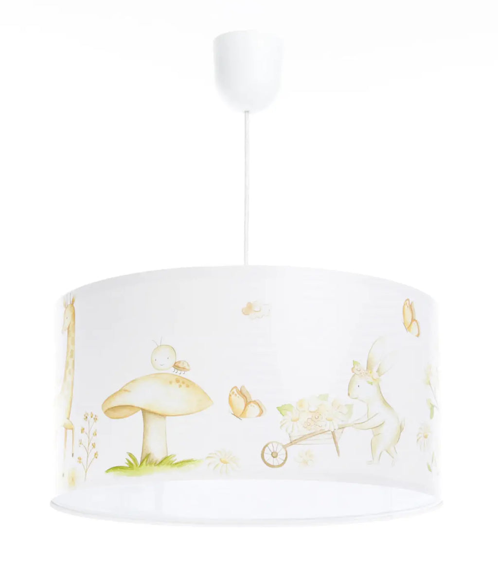 Suspension enfant blanche au petit ours, cylindre, trois tailles