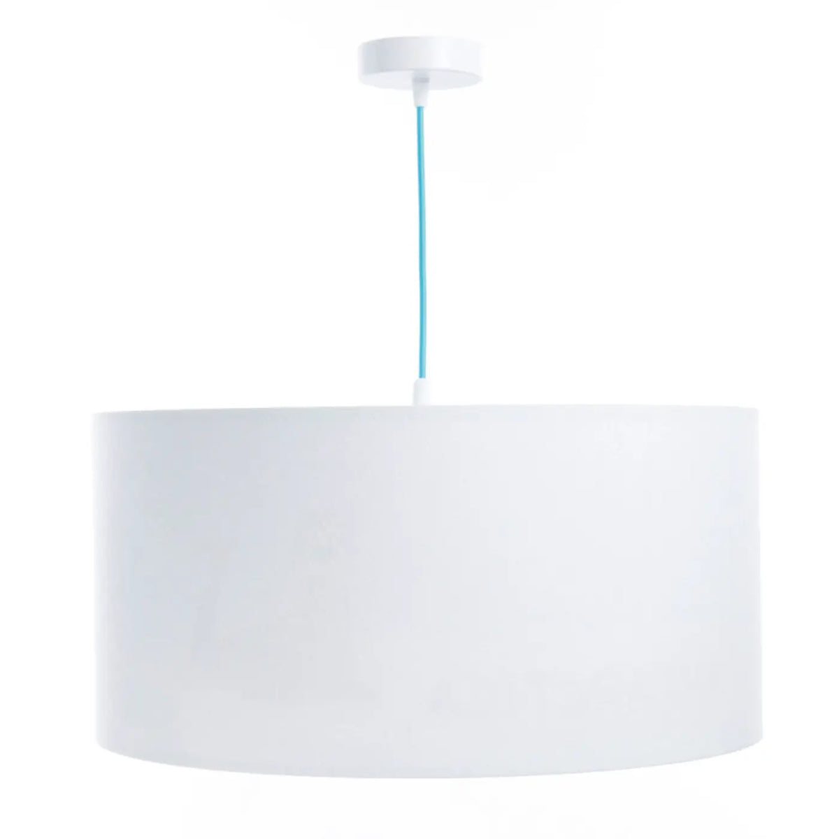 Suspension enfant en tissu blanc, motifs polaires bleu clair