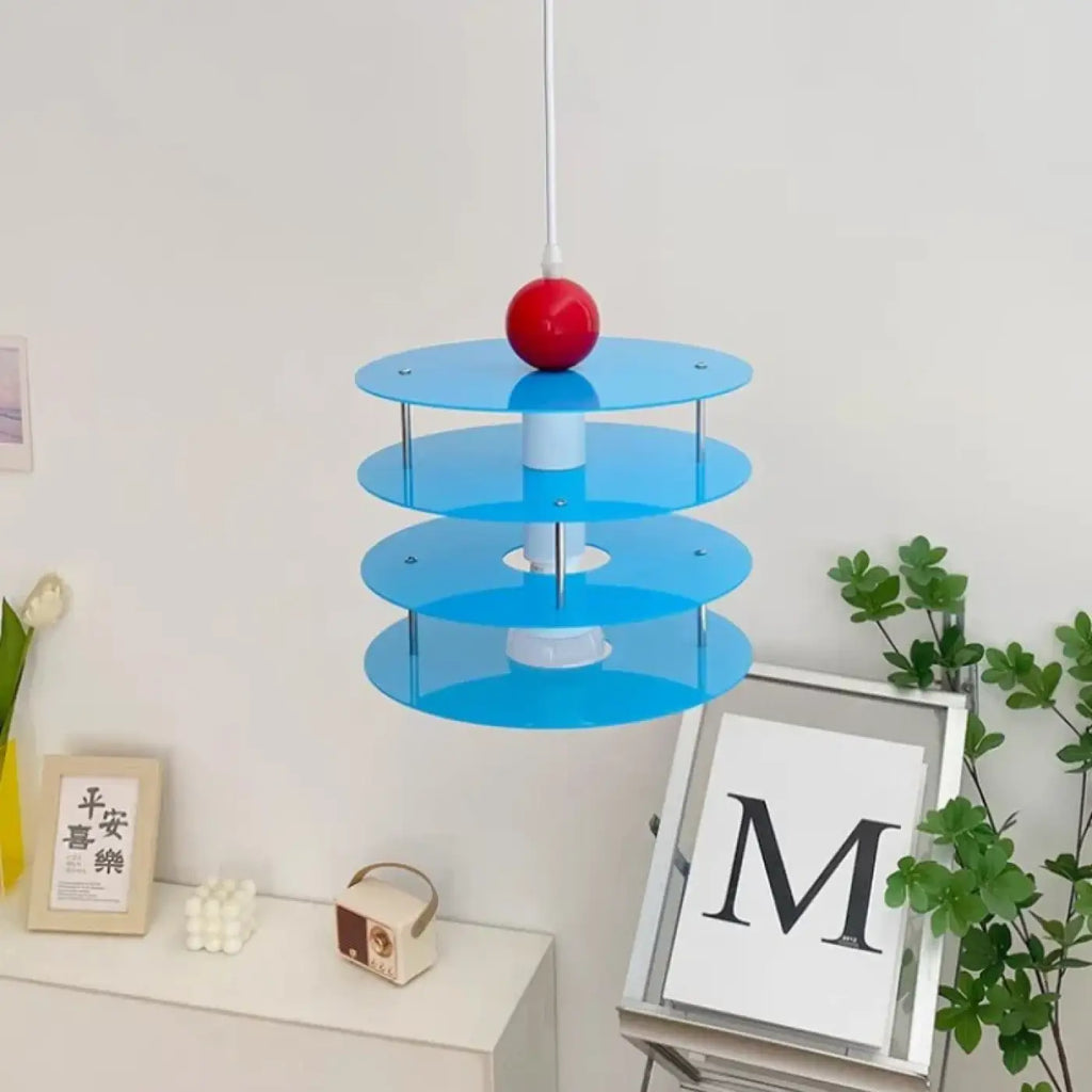 Suspension bleue pour chambre d'enfant, design ludique
