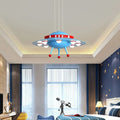 Suspension soucoupe volante pour chambre d'enfant, bleu