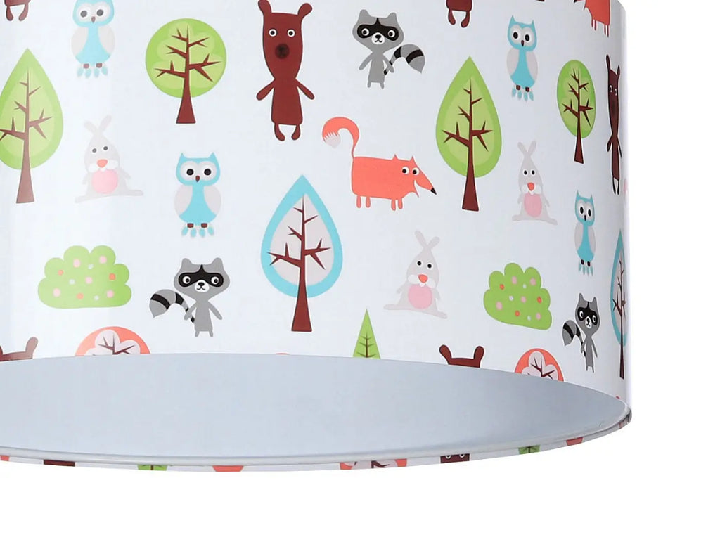Suspension enfant à animaux de la forêt, renards et hiboux