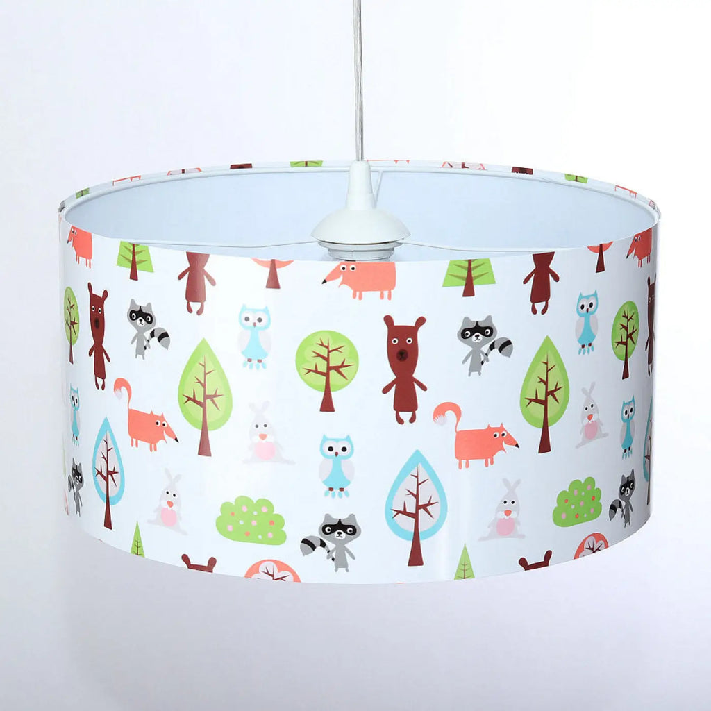 Suspension enfant à animaux de la forêt, renards et hiboux