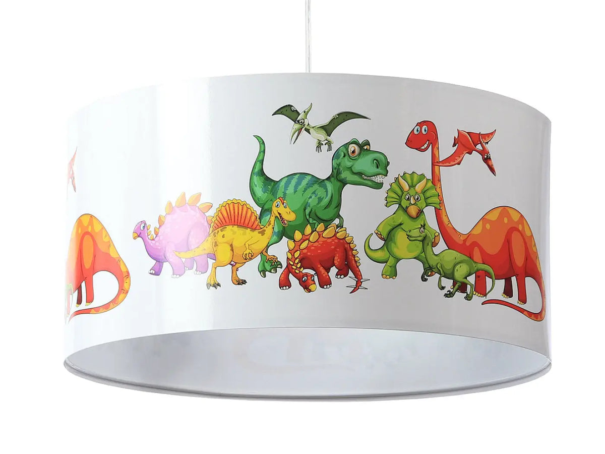 Suspension enfant à dinosaures colorés, tissu imprimé