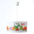 Suspension enfant à dinosaures colorés, tissu imprimé